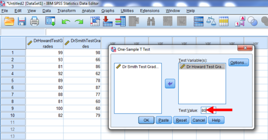 One-Sample T-Test in SPSS 5